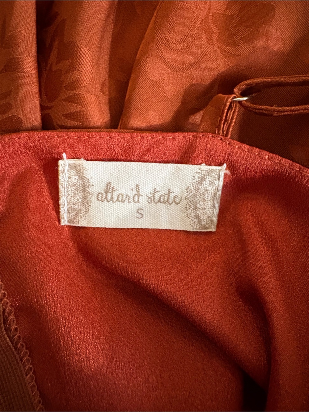 Rust Floral Dress - Picture 3 of 3